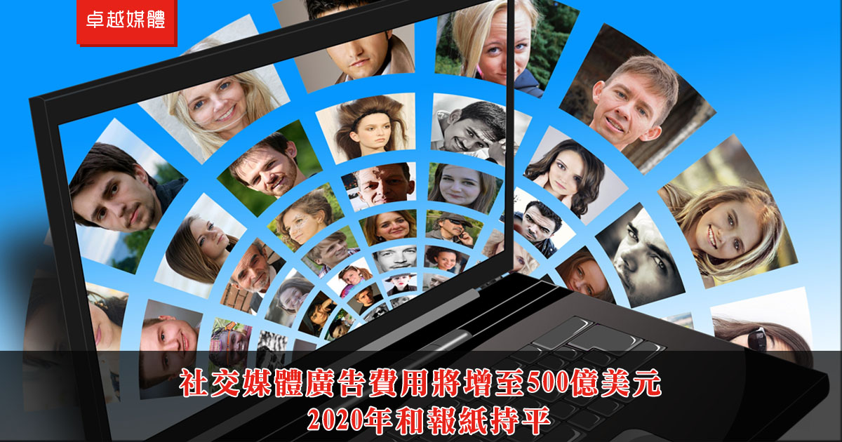 社交媒體廣告費用將增至500億美元 2020年和報紙持平
